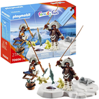 PLAYMOBIL WĘDKARZE NAD PRZERĘBLEM ESKIMOS ŁOWIENIE RYB FIGURKI AKCESORIA