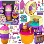 POLLY POCKET LALECZKI ZAKRĘCONE LODY HOTEL DOMEK GRA ZRĘCZNOŚCIOWA 2W1