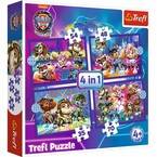 PSI PATROL PUZZLE 4W1 BOHATEROWIE NA RATUNEK UKŁADANKA TREFL 34621