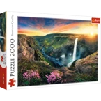 PUZZLE 2000 ELEMENTÓW WODOSPAD HAIFOSS ISLANDIA KRAJOBRAZ WIDOK TREFL 27091