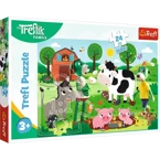 PUZZLE 24 MAXI TREFLIKI NA WSI RODZINA TREFLIKÓW 14361 TREFL