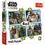 PUZZLE 4W1 BABY YODA STAR WARS MANDALORIAN UKŁADANKA - 34397 TREFL