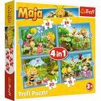 PUZZLE 4W1 PSZCZÓŁKA MAJA PRZYGODY PSZCZÓŁKI MAI UKŁADANKA - 34356 TREFL