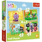 PUZZLE 4w1 POZNAJ MILO I JEGO PRZYJACIÓŁ DEA PLANETA 34654 TREFL