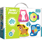 PUZZLE BABY GRUBE 4W1 RADOSNE ZWIERZĄTKA DLA NAJMŁODSZYCH TREFL