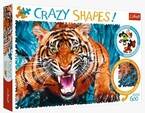 PUZZLE CRAZY SHAPES 600 ELEMENTÓW OKO W OKO Z TYGRYSEM - 11110 TREFL