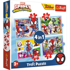 PUZZLE MARVEL NIESAMOWITA EKIPA SPIDEY'A UKŁDANKA 4w1 71 EL. 34611 TREFL