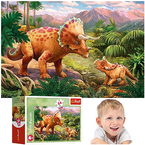 PUZZLE MINI 54 ELEMENTY NIESAMOWITE DINOZAURY DINO UKŁADANKA TREFL 19729