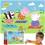 PUZZLE MINI MAXI ŚWINKA PEPPA BEZTROSKI DZIEŃ 20 EL. UKŁADANKA TREFL 21124