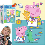 PUZZLE MINI MAXI ŚWINKA PEPPA BEZTROSKI DZIEŃ 20 EL. UKŁADANKA TREFL 21127