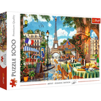 PUZZLE PARYSKI PORANEK 1000 ELEMENTÓW UKŁADANKA  WIEŻA EIFFLA - 10622 TREFL