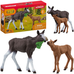 SCHLEICH WILD LIFE ŁOŚ RODZINA ŁOSI ZWIERZĘTA FIGURKI RĘCZNIE MALOWANE