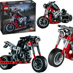  LEGO TECHNIC MOTOCYKL MOTOR CHOPPER KLOCKI 2W1 42132 MAŁY INŻYNIER