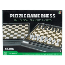 2w1 GRA PLANSZOWA SZACHY WARCABY CHESS SET MEGA