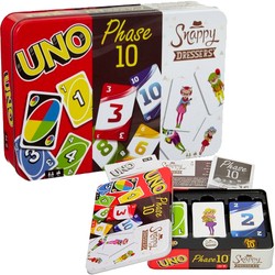 3W1 GRY UNO + PHASE 10 + SNAPPY DRESSERS - MATTEL