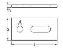 ADAPTER MONTAŻOWY DO SZYN PROFILI PŁYTKA Z OTWORAMI 80x30x5mm - 1 szt.