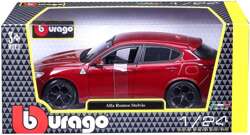 ALFA ROMEO STELVIO CZERWONY SAMOCHÓD METALOWY MODEL POJAZD BBURAGO 1/24