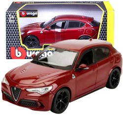 ALFA ROMEO STELVIO CZERWONY SAMOCHÓD METALOWY MODEL POJAZD BBURAGO 1/24