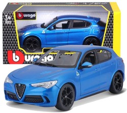 ALFA ROMEO STELVIO NIEBIESKI SAMOCHÓD METALOWY MODEL POJAZD BBURAGO 1/24