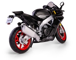 APRILLA 2021 RSV4 RR1000 CZARNY WYŚCIGOWY MOTOCYKL MODEL METALOWY 1:12