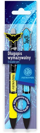 ASTRA OOPS! DŁUGOPIS WYMAZYWALNY ŚCIERALNY 0.5mm NIEBIESKI WKŁAD 2 SZTUKI