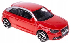 AUDI A1 CZERWONE SAMOCHÓD METALOWY AUTO MODEL BBURAGO 1:43