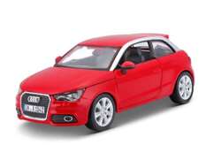 AUDI A1 CZERWONY SAMOCHÓD METALOWY MODEL POJAZD BBURAGO 1/24