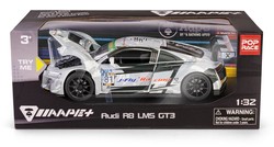 AUDI R8 GT3 2018 AAPE SAMOCHÓD METALOWY POJAZD ŚWIATŁO DŹWIĘK NAPĘD 1:32