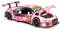 AUDI R8 GT3 LMS 2015 AAPE PINK SAMOCHÓD METALOWY ŚWIATŁO DŹWIĘK NAPĘD 1:32