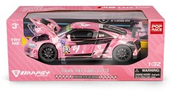 AUDI R8 GT3 LMS 2015 AAPE PINK SAMOCHÓD METALOWY ŚWIATŁO DŹWIĘK NAPĘD 1:32