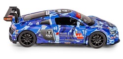 AUDI R8 LMS 2015 AAPE BLUE SAMOCHÓD METALOWY ŚWIATŁO DŹWIĘK NAPĘD 1:32