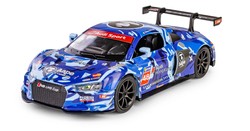 AUDI R8 LMS 2015 AAPE BLUE SAMOCHÓD METALOWY ŚWIATŁO DŹWIĘK NAPĘD 1:32