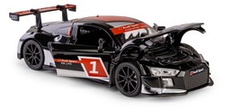 AUDI R8 LMS 2015 CZARNY SAMOCHÓD METALOWY POJAZD ŚWIATŁO DŹWIĘK NAPĘD 1:32