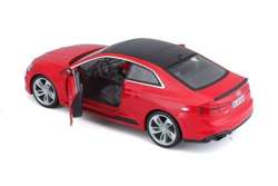 AUDI RS 5 COUPE CZERWONY SAMOCHÓD METALOWY POJAZD MODEL BBURAGO 1/24