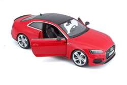 AUDI RS 5 COUPE CZERWONY SAMOCHÓD METALOWY POJAZD MODEL BBURAGO 1/24