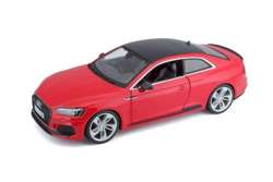 AUDI RS 5 COUPE CZERWONY SAMOCHÓD METALOWY POJAZD MODEL BBURAGO 1/24