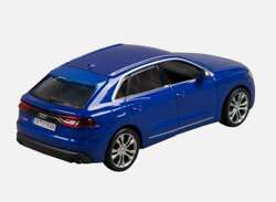 AUDI SQ8 2020 NIEBIESKI SAMOCHÓD METALOWY SUV POJAZD MODEL BBURAGO 1/32