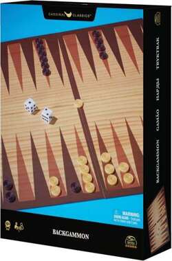 BACKGAMMON TRYKTRAK GRA PLANSZOWA KLASYCZNA STRATEGICZNA SPIN MASTER