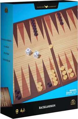 BACKGAMMON TRYKTRAK GRA PLANSZOWA KLASYCZNA STRATEGICZNA SPIN MASTER