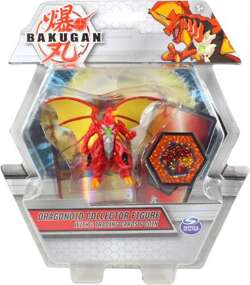 BAKUGAN DRAGONOID FIGURKA KOLEKCJONERSKA 3w1 CZERWONY SMOK KARTY ŻETON