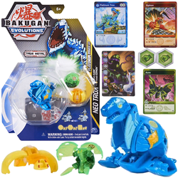 BAKUGAN EVOLUTIONS TRUE METAL FIGURKI BITEWNE TRANSFORMUJĄCE 3w1 NEO TROX