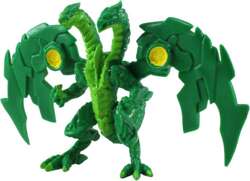 BAKUGAN NILLIOUS FIGURKA KOLEKCJONERSKA 3w1 ZIELONY DWUGŁOWY SMOK KARTY