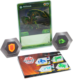 BAKUGAN NILLIOUS FIGURKA TRANSFORMUJĄCA KULA SPIN MASTER KARTA MAGNETYCZNA