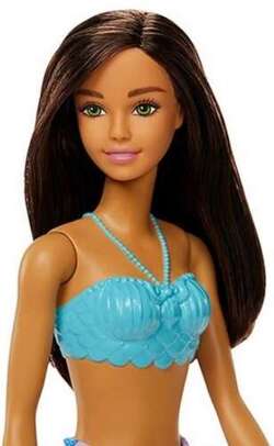 BARBIE DREAMTOPIA LALKA NIEBIESKA RUCHOMA SYRENKA BRUNETKA MATTEL