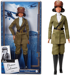 BARBIE LALKA BESSIE COLEMAN PILOTKA  KOLEKCJONERSKA MUNDUR SIGNATURE MATTEL