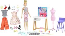 BARBIE LALKA PROJEKTANTKA MODY STUDIO MASZYNA DO SZYCIA MANEKIN MATTEL