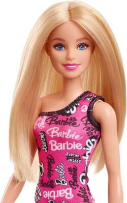 BARBIE LALKA STYLOWA BLONDYNKA W SUKIENCE DŁUGIE WŁOSY UBRANKO MATTEL