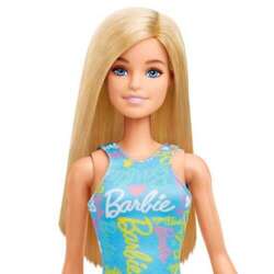 BARBIE LALKA STYLOWA W LETNIEJ SUKIENCE DŁUGIE WŁOSY BLONDYNKA MATTEL