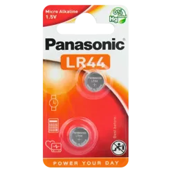 BATERIE PANASONIC ALKALICZNE GUZIKOWE LR44 DO ZABAWEK PASTYLKI 2SZT