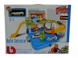 BBURAGO SAMOCHODY AUTO SERVICE STREET FIRE SERWIS PARKING GARAŻ 1:43